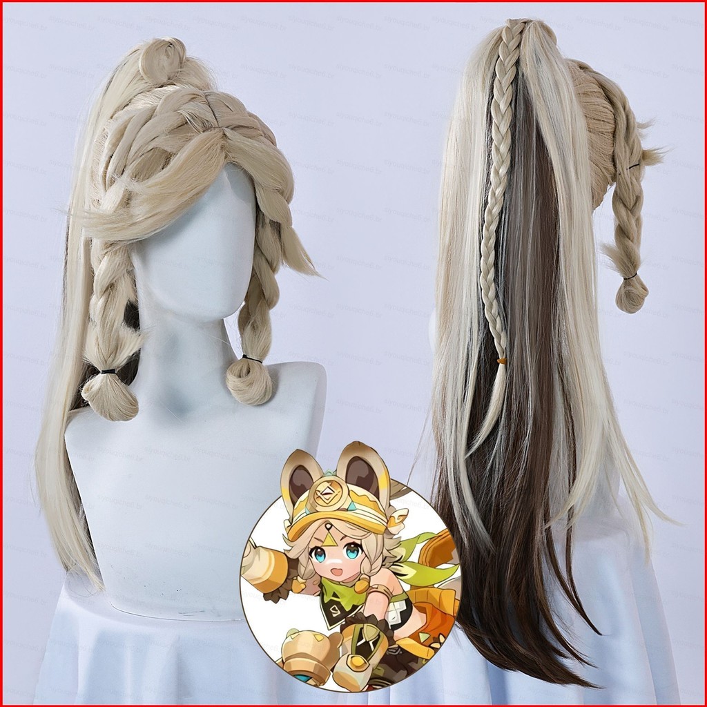 SY6 Genshin Impact Kachina Synthetic Hair Piece ทนความร้อน สำหรับ Cosplay และปาร์ตี้ฮาโลวีน