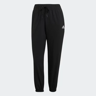 adidas ไลฟ์สไตล์ กางเกงขา 7 ส่วน adidas Essentials Woven 3-Stripes ผู้หญิง สีดำ GM5559