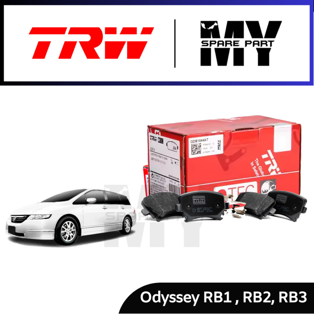 TRW Honda Odyssey RB1, RB2, RB3 / Stream RN6 RN8 RSZ ผ้าเบรคหน้าและหลัง