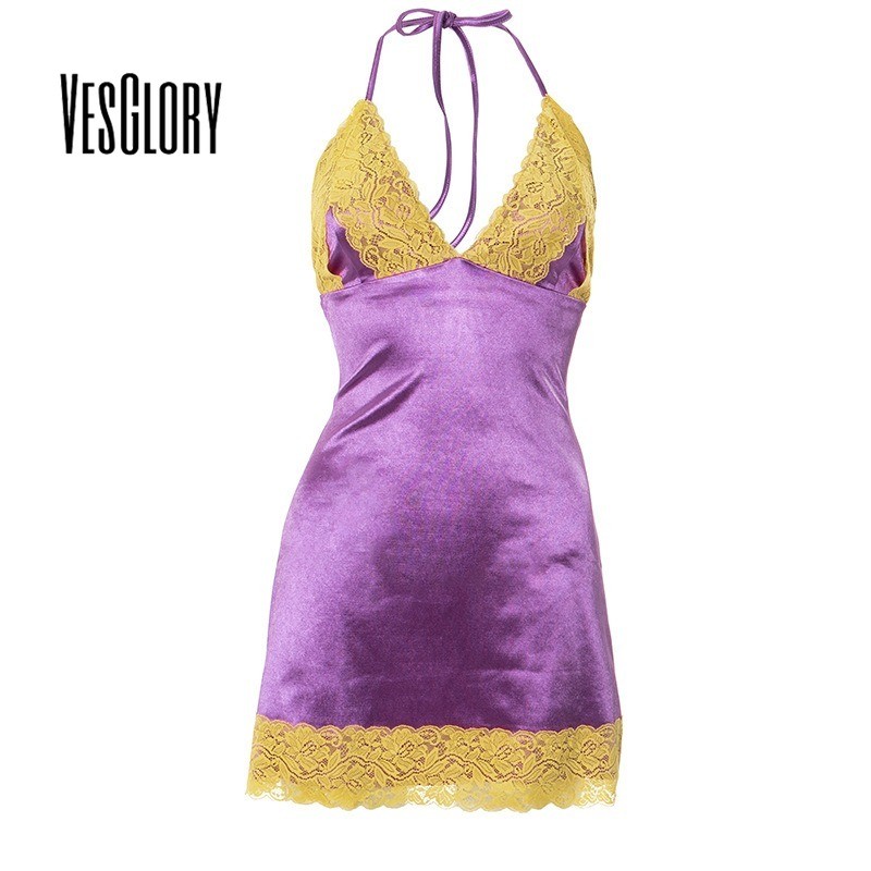 มินิเดรสแขนกุดสำหรับผู้หญิงปี 2025 มีเชือกแขวนคอ ออกแบบมาในสไตล์เซ็กซี่และสีสันสดใส สไตล์ประจำวัน