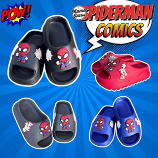 รองเท้าเด็ก สไปรเดอร์แมน พื้นหนานุ่ม สวมสไป รองเท้าแตะเด็ก (…