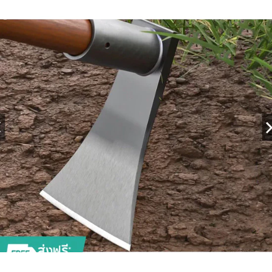 จอบแมงกานีสเหล็ก เครื่องมือการเกษตรสำหรับขุดดินและกำจัดวัชพืช thumbnail 4