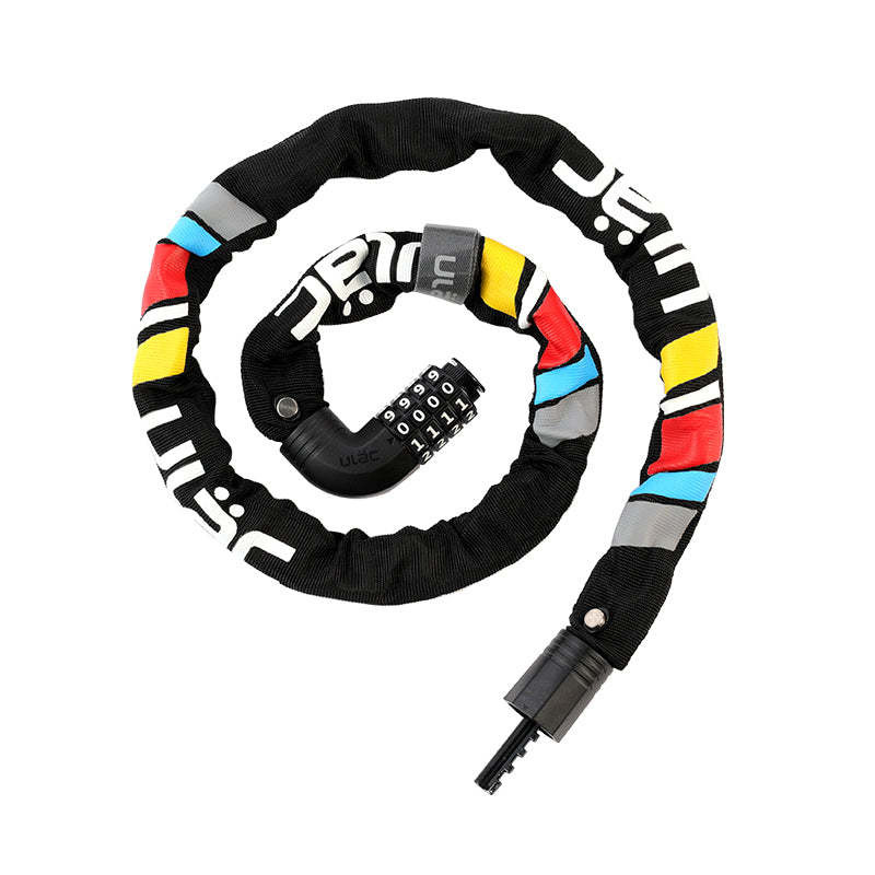 ULAC自行车锁防盗密码链条锁电动电瓶车锁摩托车便携式单车配件