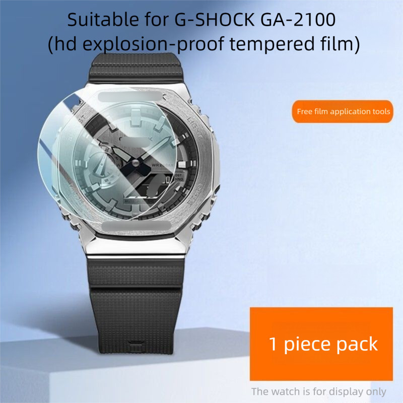 สําหรับ GA-2100 GA-B2100 HD ฟิล์มกระจกนิรภัย - 9H Anti-Scratch, Full Cover, Bubble-Free, Blue Hydrog