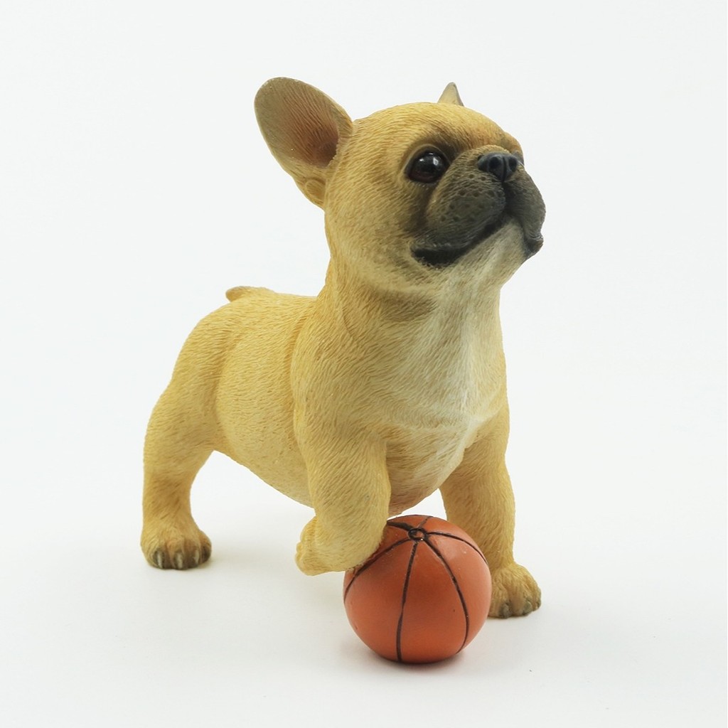French Bulldog รุ่น Kicking Ball ขนาดเล็ก French Bulldog Luffy จําลองสัตว์สุนัข French Bulldog ตกแต่