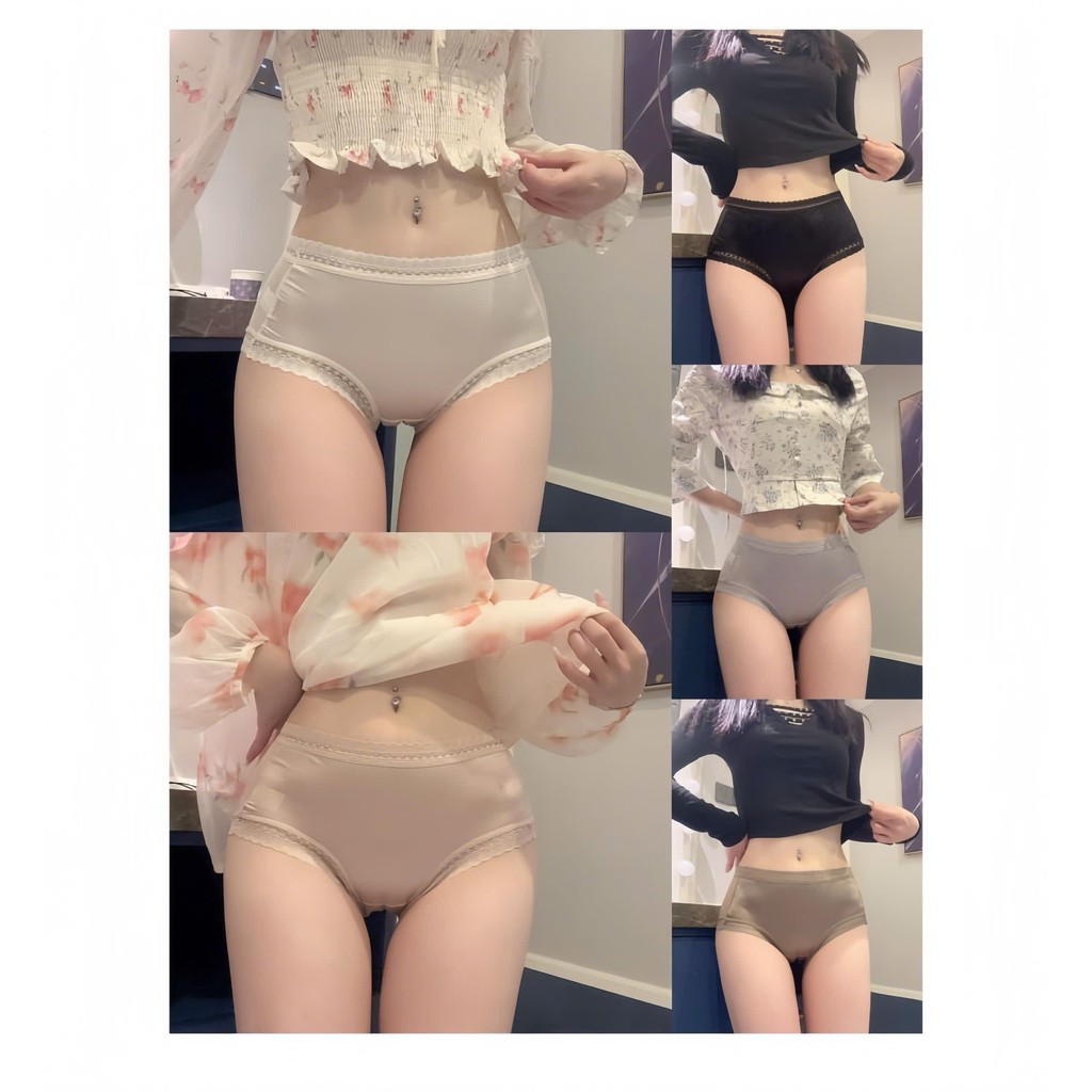 [TipXinh.Bra] - QL03 (23336) Thai Standard BEENA Latex Pants, Mid-Rise, Soft, Super Cool