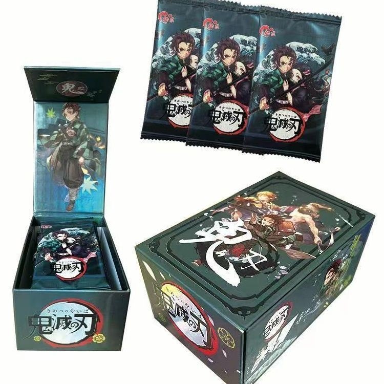 Akasa ดาบ Cool Fun Demon Slayer การ์ดคอลเลกชันการ์ดอะนิเมะญี่ปุ่นอะนิเมะเกมกระดาน Merchanted Mystery