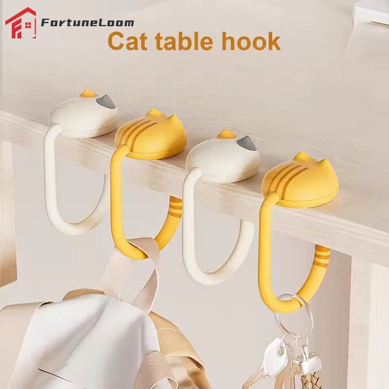 【COD】 Cute Cat Tail Hook Portable Multifunctional Table Purse Bag Hooks for Home School Saving Space
