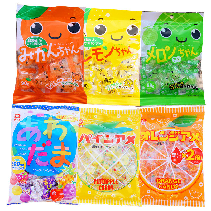 ขนมนําเข้า Kawaguchi Yuyin pine Circle น้ําแข็ง ส้ม ส้ม ส้ม รสสับปะรด นกหวีด ลูกอมผลไม้ ของว่าง25082
