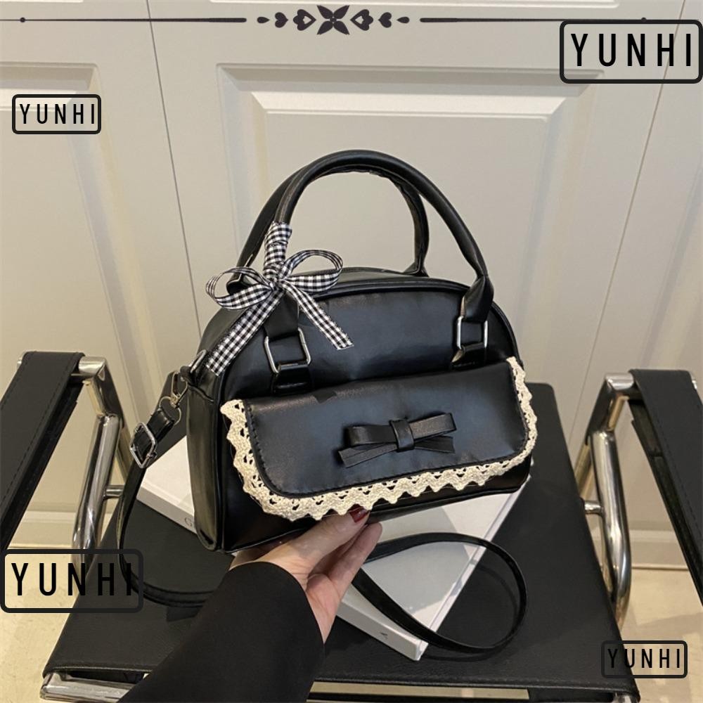 Yunhi กระเป๋าสะพายข้างวินเทจBow Knot สไตล์ลำลองสำหรับหญิง