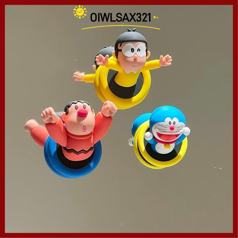 OIWLSAX321 ตะขอแม่เหล็กโดราเอมอน, ธีมโดราเอมอนผลแม่เหล็กติดตู้เย็น, มัลติฟังก์ชั่นการ์ตูนสไตล์สเตอริโอสติกเกอร์แม่เหล็กของขวัญ