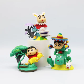 💥 จัดส่งจากประเทศไทย 💥6 ชิ้น/เซ็ต Crayon Shin chan คอสเพลย์คลาสสิก Surf เม็กซิโกอะนิเมะรูป COD สต็อกรูปตุ๊กตาของเล่นสําหรับของขวัญเด็กคอลเลกชันเครื่องประดับรถบ้านเค้กตกแต่ง