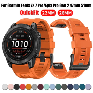 26 22 มม.Quickfit ซิลิโคนสายนาฬิกาสําหรับ Garmin Fenix 6X 5X 7X EPIX Gen 2 สายรัดข้อมือสําหรับ Fenix 6 5 7 955 965 Tactix 7 นาฬิกา