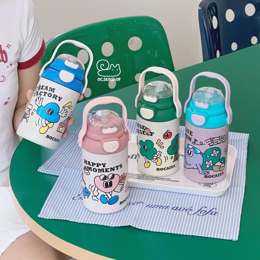 กระติกน้ําร้อน Bocaiya พร้อมตะขอ (500ml)