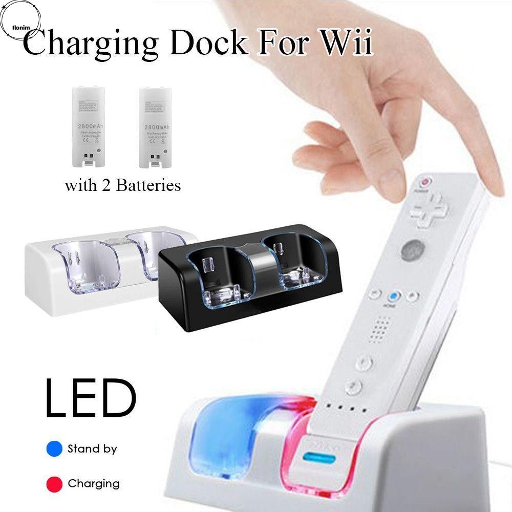 Ilonim แท่นชาร์จทนทานอุปกรณ์เสริมเกมเปลี่ยนสาย USB Cradle สําหรับรีโมทคอนโทรล WII