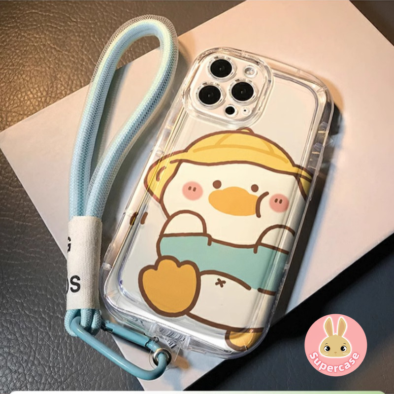 เป็ดสีเหลืองน่ารักเคสโทรศัพท์สําหรับxiaomi 14 13 13T 12 12T Mi 11 Ultra 10T Lite 10 9 Civi 4 3 2 Poco X6 X5 X4 X3 Anti-fall Soft Cover Airกระเป๋าปลอกกันกระแทกพร้อมสร้อยข้อมือป้องกันการสูญหาย