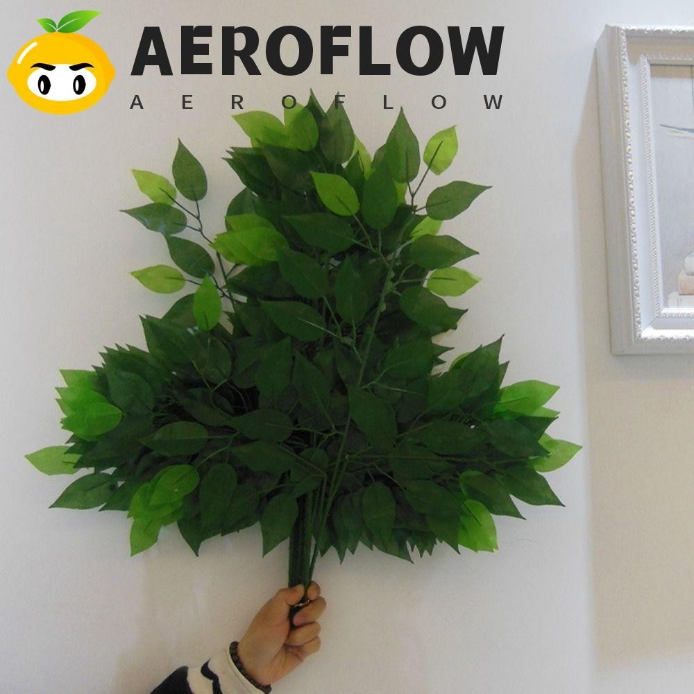 Aeroflow จําลอง Banyan Elegant Creative พืชใบตกแต่งบ้านงานแต่งงานดอกไม้ปลอม
