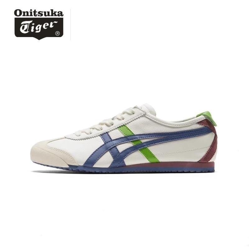 Asics Onitsuka Tiger Mexico 66 Asics Onitsuka Tiger อย่างเป็นทางการเม็กซิโก 66 รองเท้าผ้าใบแฟชั่นผู้