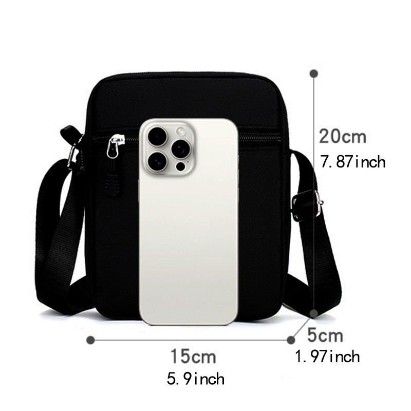 Naruto Crossbody Bag Print Square Bag Canvas Bag Black Multi functional Storage Bag Gift