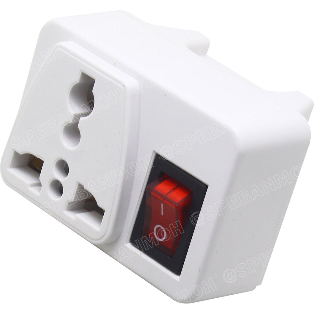 หัวแปลง [ 1ชิ้น ] CO6S-A ปลั๊กแปลงขากลม มีสวิทช์ Toshino โตชิโน 2000W 10A 250VAC CO6S Series เต้ารับ