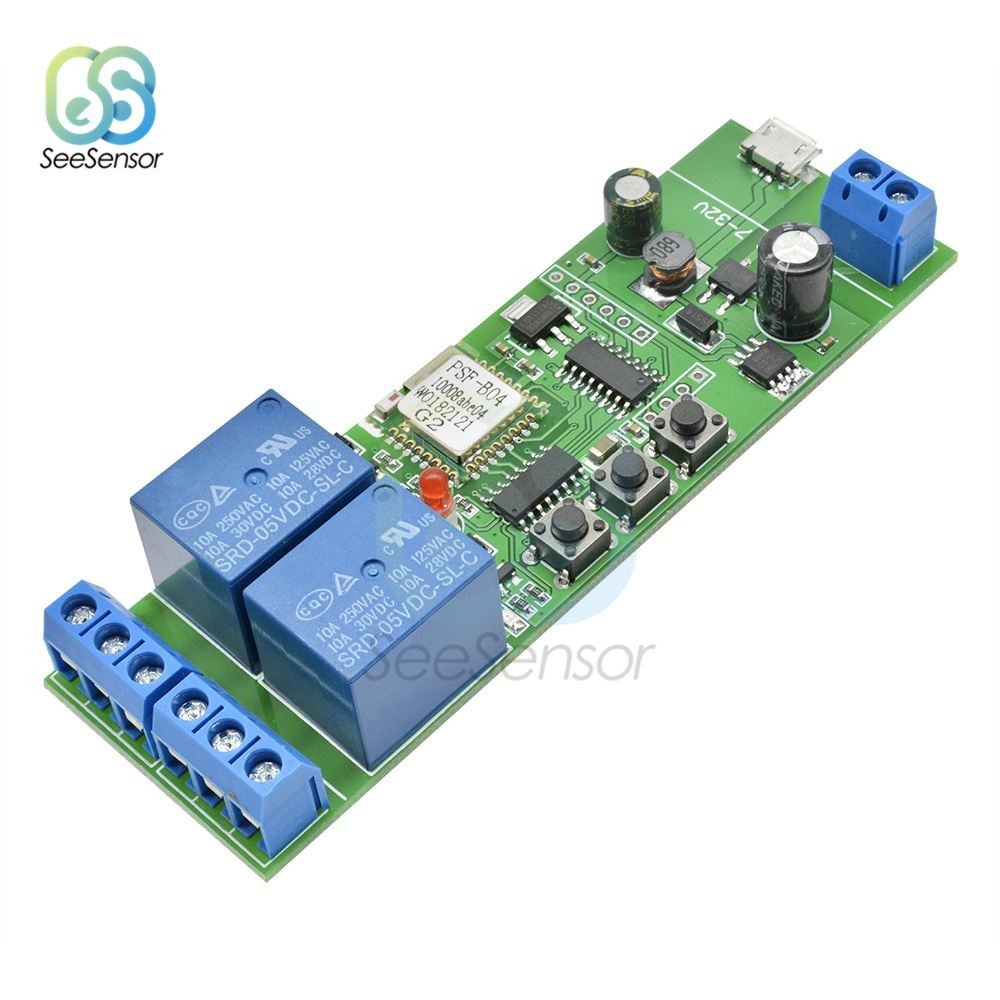 ✧Smart Wifi Switch Universal Relay Module 2CH USB DC5V/7-32V Wireless Switch Timer Phone Remote Cont