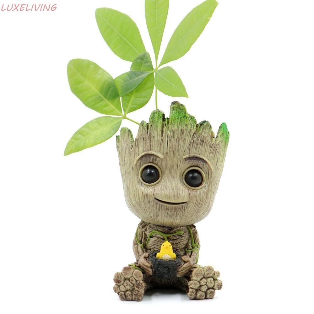 Luxeliving Groot Action Figure สําหรับของขวัญตกแต่งรถ Mini Groot รูปของเล่น Avengers Marvel อะนิเมะ 