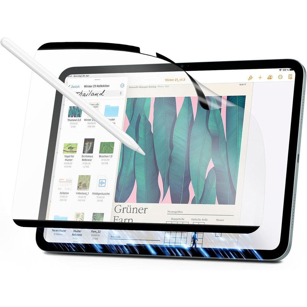 Moko Magnetic Paper Screen Protector สําหรับ iPad Air ใหม่ 11 นิ้ว 2024 Released matte Anti-Glare PET ปกป้องหน้าจอติดตั้งง่าย Slim Scratch ทนภาพวาดเขียนฟองฟรี