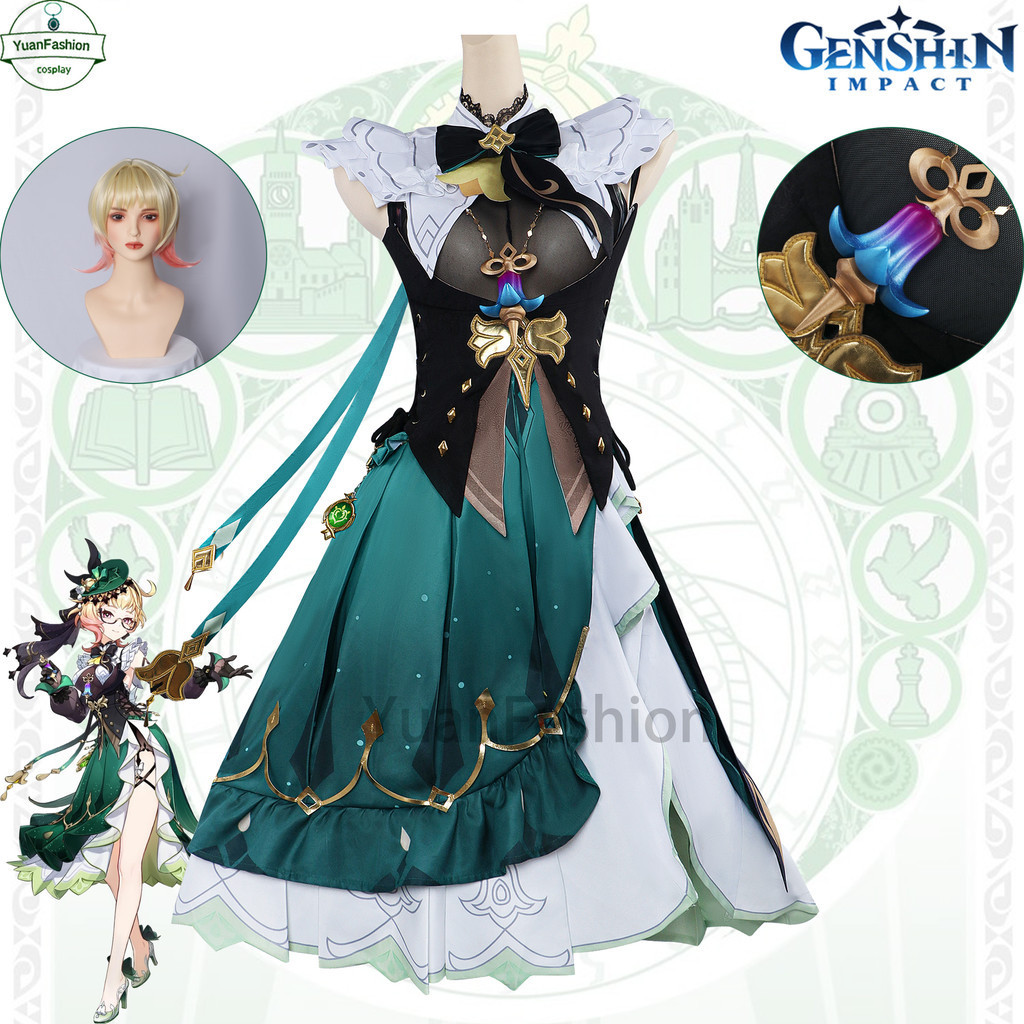 Genshin Impact คอสเพลย์ Emilie คอสเพลย์เสื้อผ้า Perfumer คอสเพลย์เกมอะนิเมะบทบาทคอสเพลย์เสื้อผ้าครบชุด Perfect Restoration
