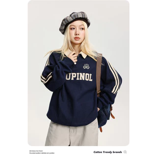 ส่งจากกรุงเทพฯ Solovely M-2XL โอเวอร์ไซส์ เสื้อสเวตเตอร์ผู้หญิง สไตล์สตรีท แขนยาว เสื้อด้านบน สไตล์เกาหลี งานปัก สเวตเตอร์