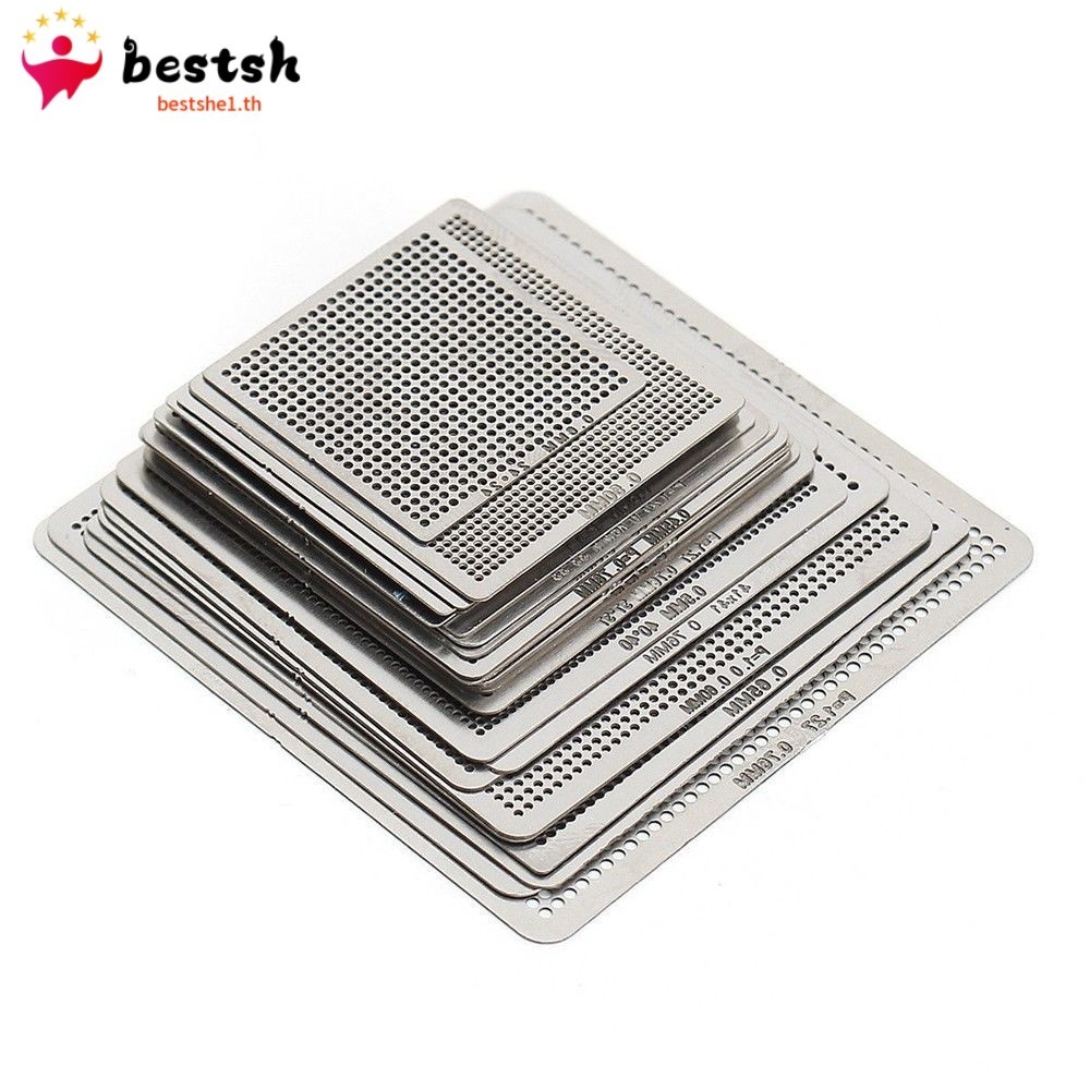 Bestshe1.th❤️27pcs BGA Reball Reballing Rebooking Rework Net Stencil โดยตรงชุดชิ้นส่วนความร้อน