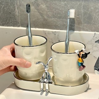 ☀️ชั้นวางน้ํายาบ้วนปาก☀️ที่ใส่แปรงสีฟันในห้องน้ํา, ถ้วยน้ําย…