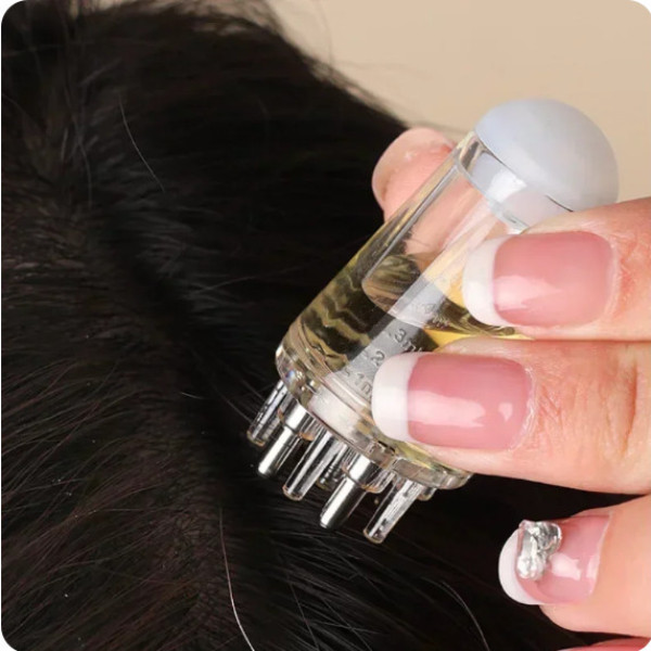 Scalp Applicator Mini Head Massager Roller Ball แปรงผม Growth Essential Oil ยา Liquid Applicator หวีนวด