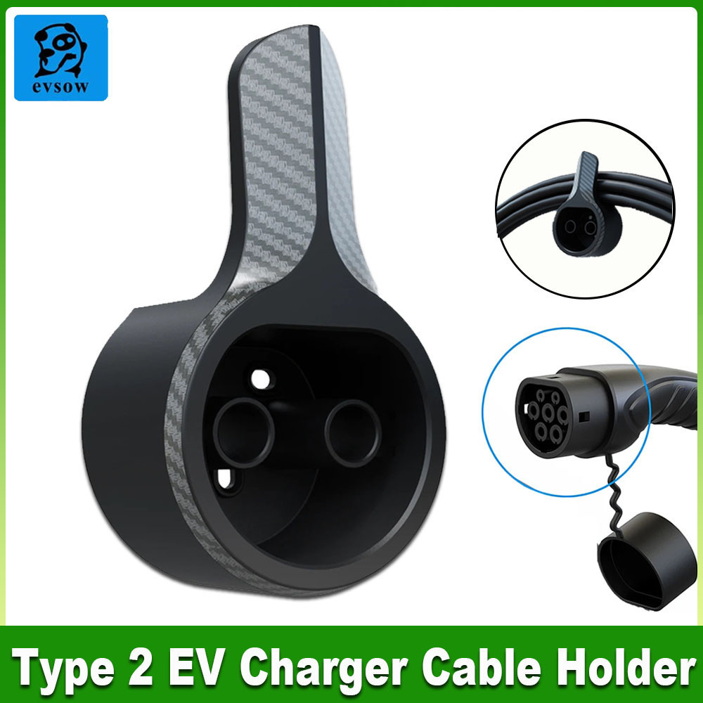 Evsow ประเภท 2 EV Charger ผู้ถือสายไฟฟ้า Wall Mount สายชาร์จสําหรับรถยนต์ไฟฟ้าสําหรับ Type2