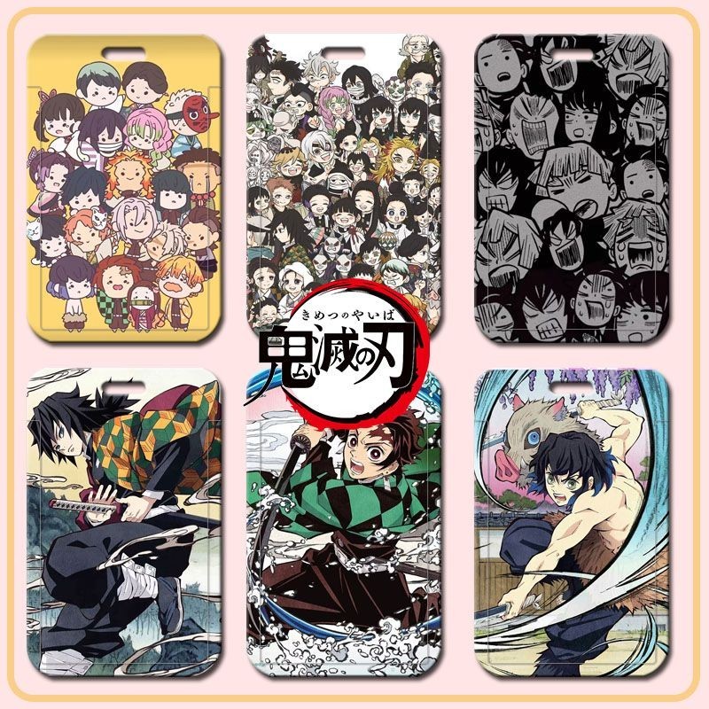 Demon Slayer Ins รุ่นใหม่ Student Campus ID Card Holder MRT Card Bus Card Bank Card Cover