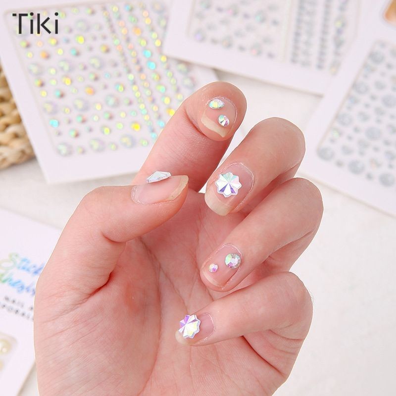 TiKi.thHeart Pearl DIY Face Diamond Sticker Children Gem Diamond Sticker Stage Diamond Sticker-TK