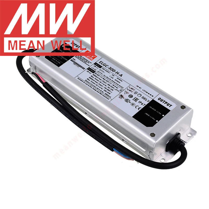 Mean Well ELGC-300-HA Meanwell กลางแจ้ง IP67 กันน้ํา Led Power 5600mA 300W โหมดพลังงานคงที่ Dimming 