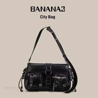 Korean Shoulder Bag for Women Fashion Crossbody Bag Black Y2k Bag Cool City Bag