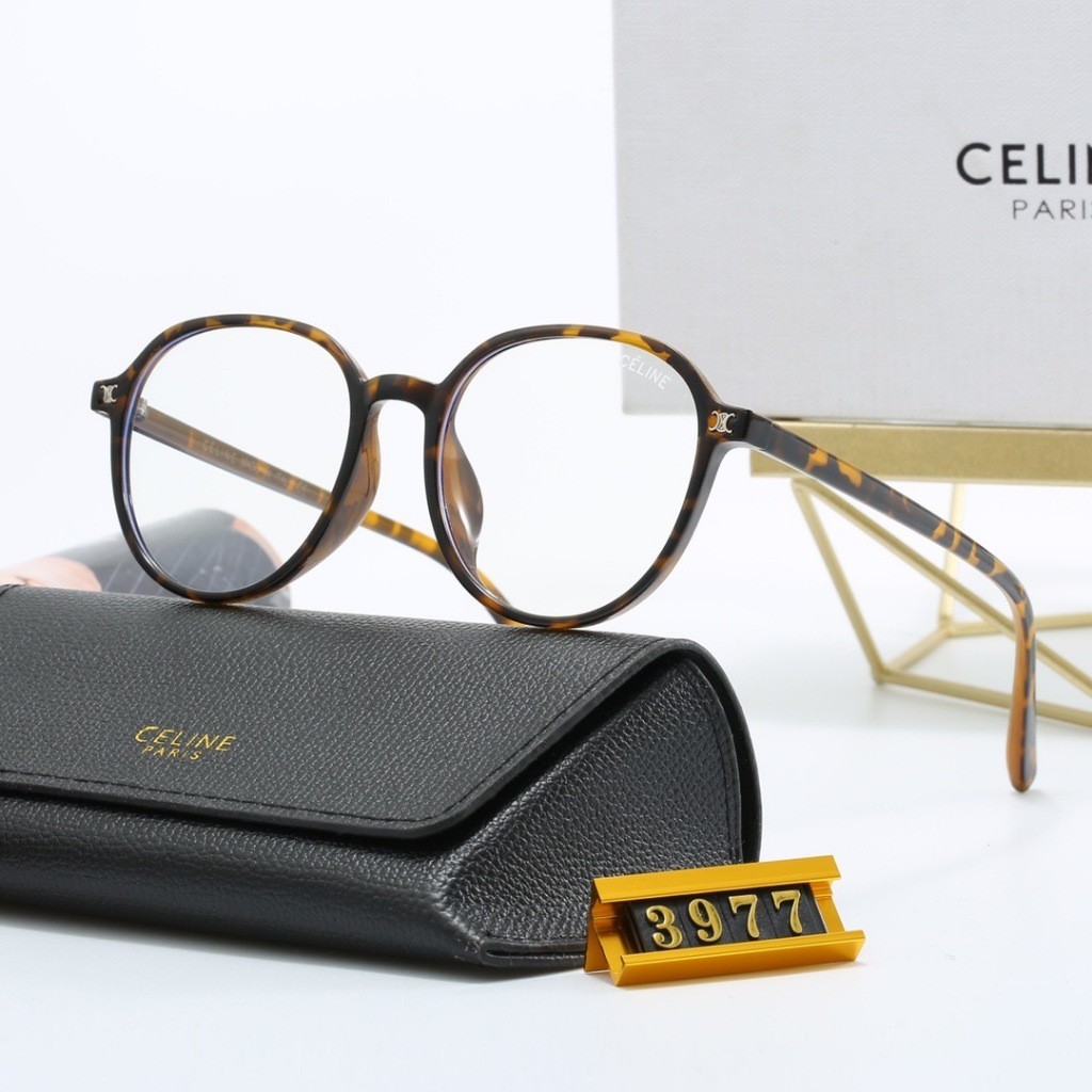 Celine Fashion Round Frame Glasses Casual Plain Face All-Match Plain Glasses ht3977