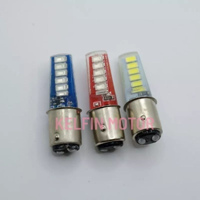 MATA [ DELSER MOTOR ] 12 POINT MOTORCYCLE JELLY LED STOP LIGHT 12V UNIVERSAL 2 LEGS DC CURRET SUPRA 