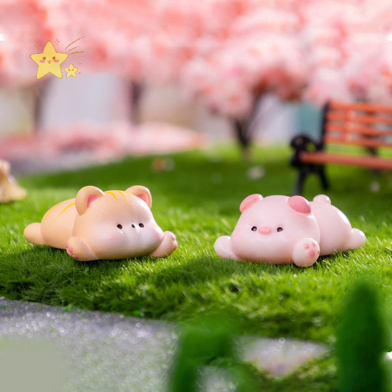 [ฯลฯ] น่ารักการ์ตูนหมูแมวแพนด้ากระต่ายไมโครภูมิทัศน์หุ่นขนาดเล็กเครื่องประดับมินิทําเองตกแต่งเดสก์ทอปที่บ้านงานฝีมือเรซินของขวัญ[เจบี]