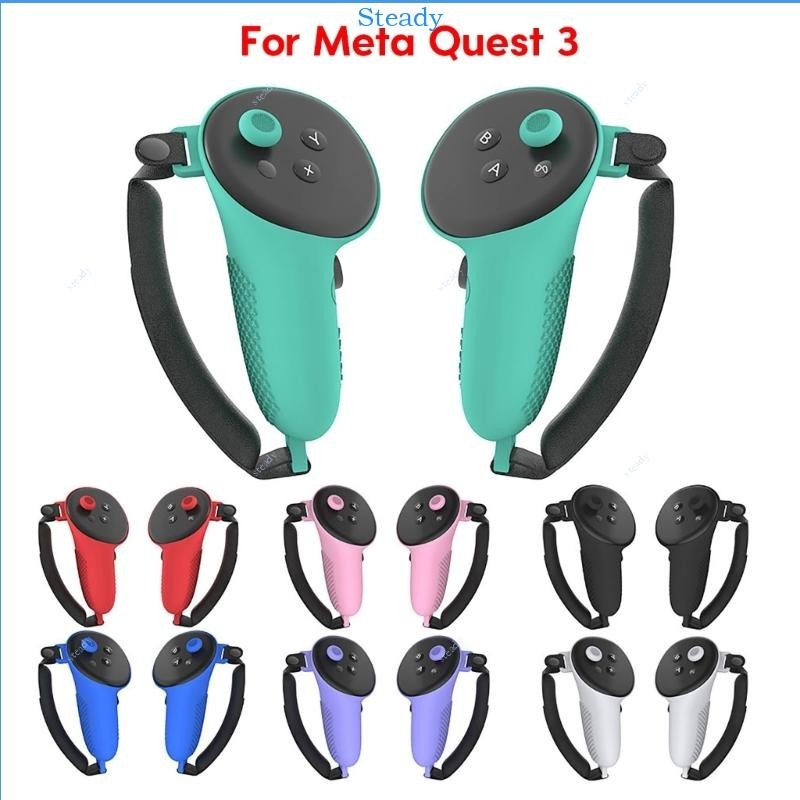 Steady Controller Grip Cover Accessories Handle Protective Sleeve TPU Case for Quest 3