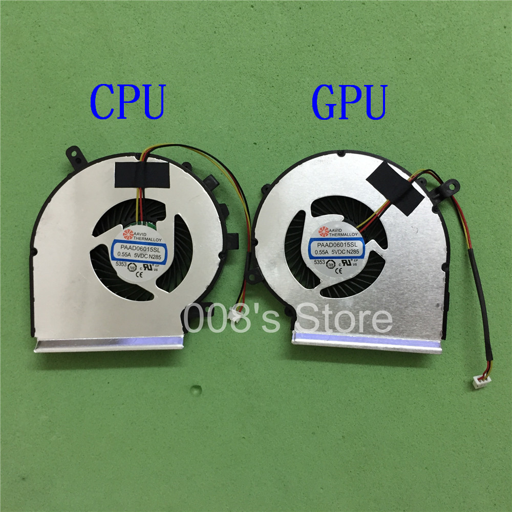 ใหม่ CPU GPU OEM พัดลมสําหรับ MSI GE72 GE62 PE60 PE70 GL62 GL72 2QD 2QE 2QF 007X 053X 216XCN Cooler 