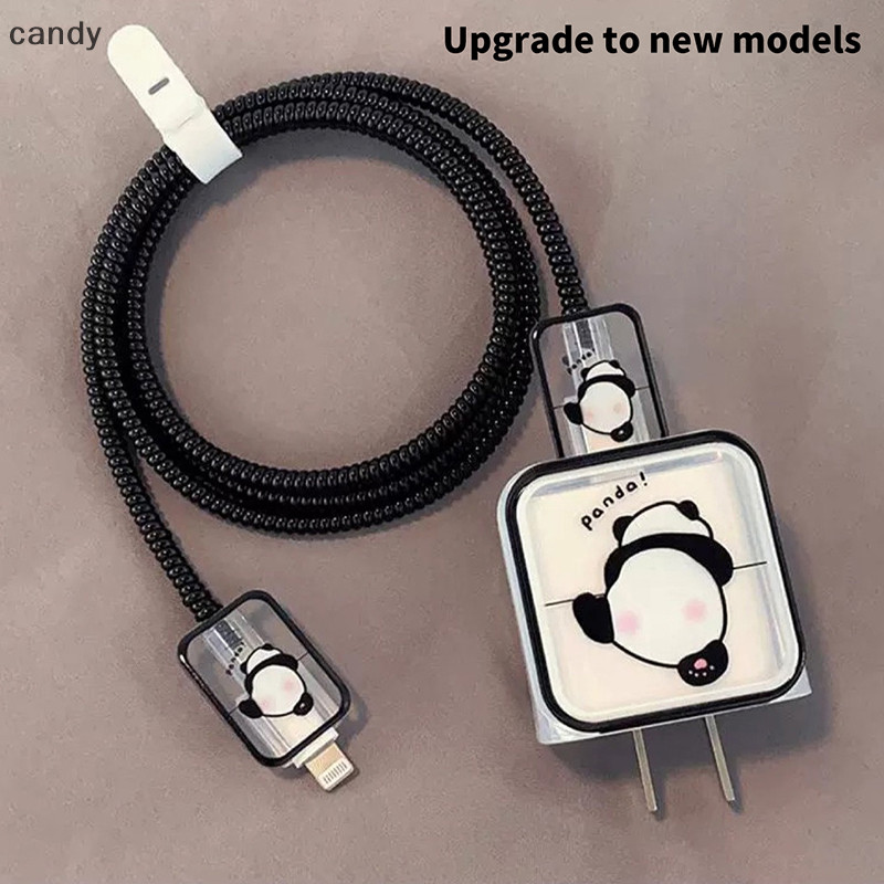 Ndy Crayon Shin-chan Charger Case Cable Cover สําหรับ Iphone 18W/20W Fast Charger ฝาครอบสายเคเบิลข้อมูลหัวกัด Winder Protector Shell N