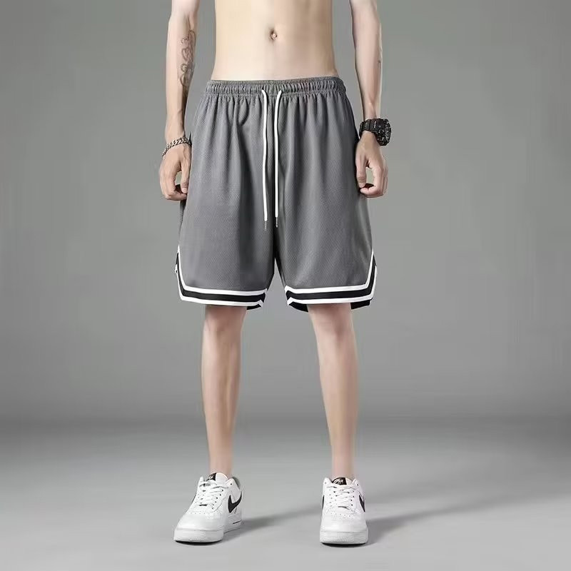 Youtang กางเกงขาสั้น Workwear ทรงหลวมลายทางยอดนิยม