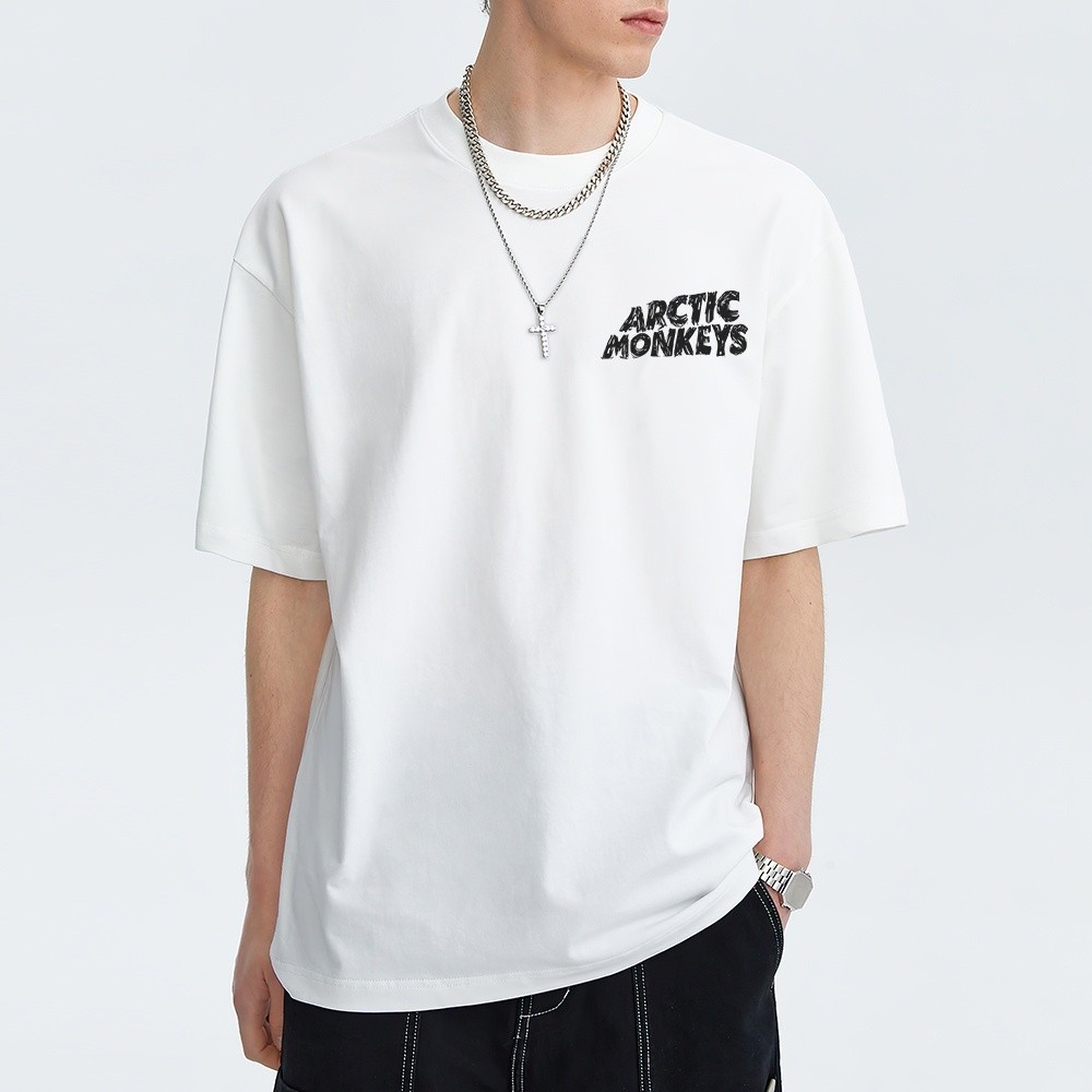Kaos ARCTIC MONKEYS เสื้อยืด AM ALBUM SONG LIST DOODLE Graphic Tee Unisex Baju T เสื้อ Lelaki ผ้าฝ้าย 100%