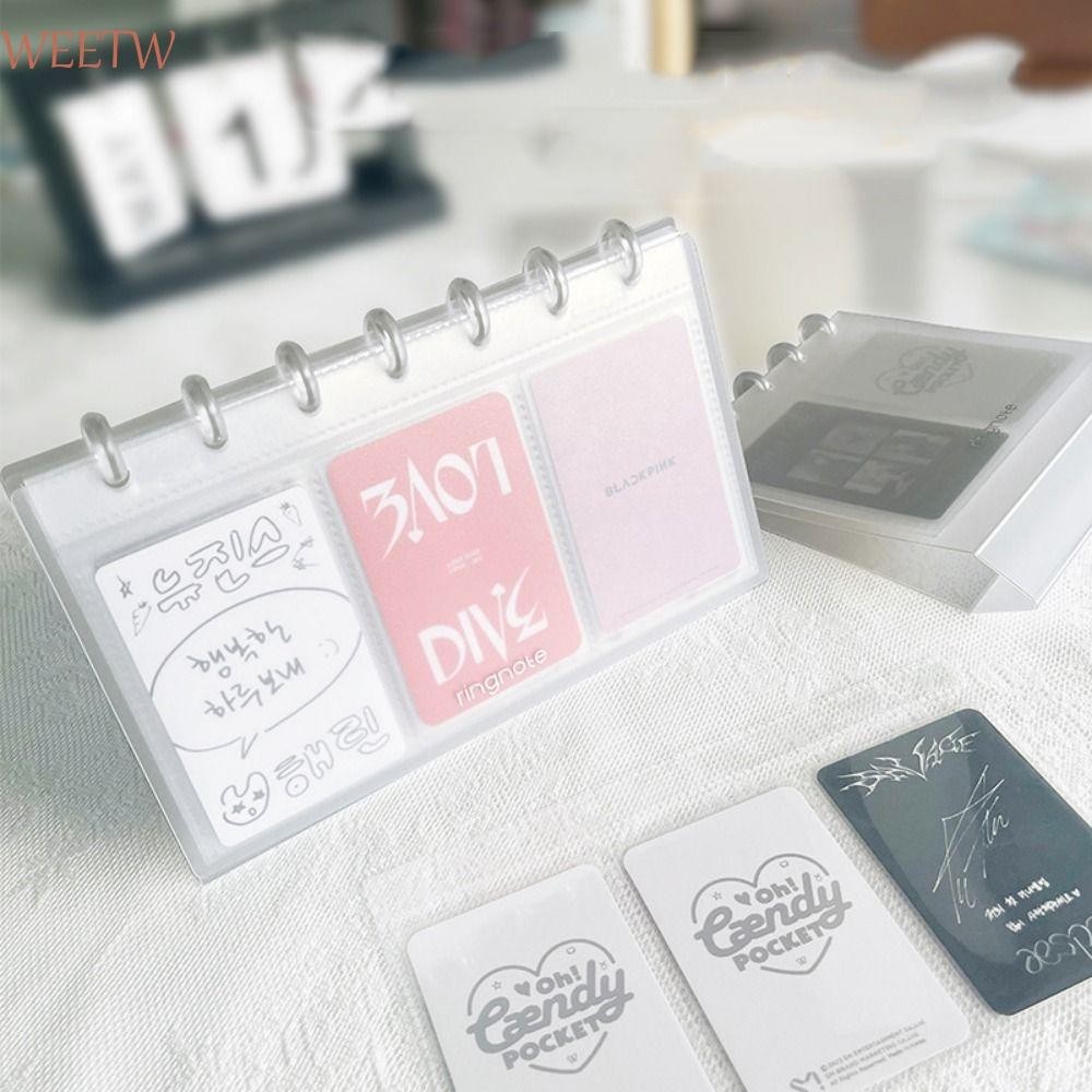 กระจ้อยร่อย อัลบั้มรูปตั้งโต๊ะใส,กรอบรูปแสดงรูปภาพ ปฏิทินตั้งโต๊ะอัลบั้มรูปไอดอล,หลวม-ใบไม้5หลุม3นิ้วสก์ท็อปยืนภาพผู้ถือบัตรตกแต่งบ้าน