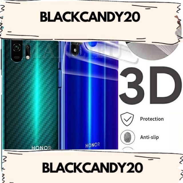 P1002 Huawei Honor 5C/Y62/5A/9i/9lite/10lite/honor10/10lite/V20/6X/7X ฟิล์มบังโคลนด้านหลังคาร์บอน