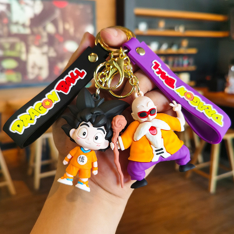 พวงกุญแจดราก้อนบอลการ์ตูนซุนหงอคงเต่าลิงอมตะตุ๊กตาพวงกุญแจของขวัญพวงกุญแจพร้อมสต็อก