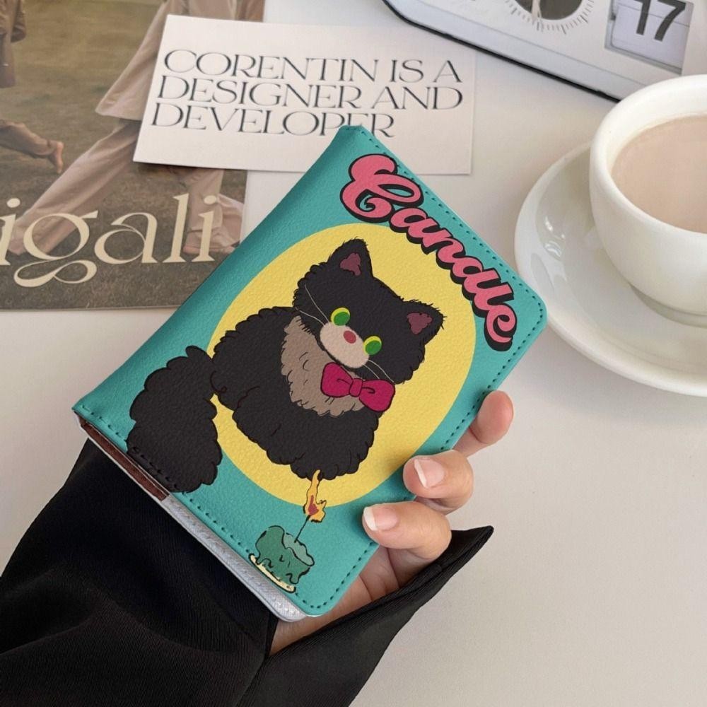 UUMIR กระเป๋าใส่หนังสือเดินทาง, ที่ใส่หนังสือเดินทางการ์ตูนหนัง ปู่ น่ารัก, อุปกรณ์เดินทางแบบพกพามัลติฟังก์ชั่นพิมพ์ป้องกั