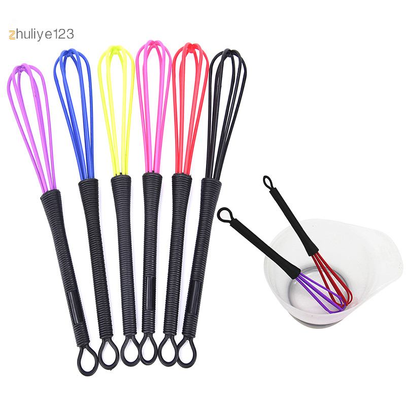<zhuliye123> 1x Mini Salon Hairdressing เครื่องมือสี Dye Whisk บอลลูน Whip Mixer สุ่ม, Nice